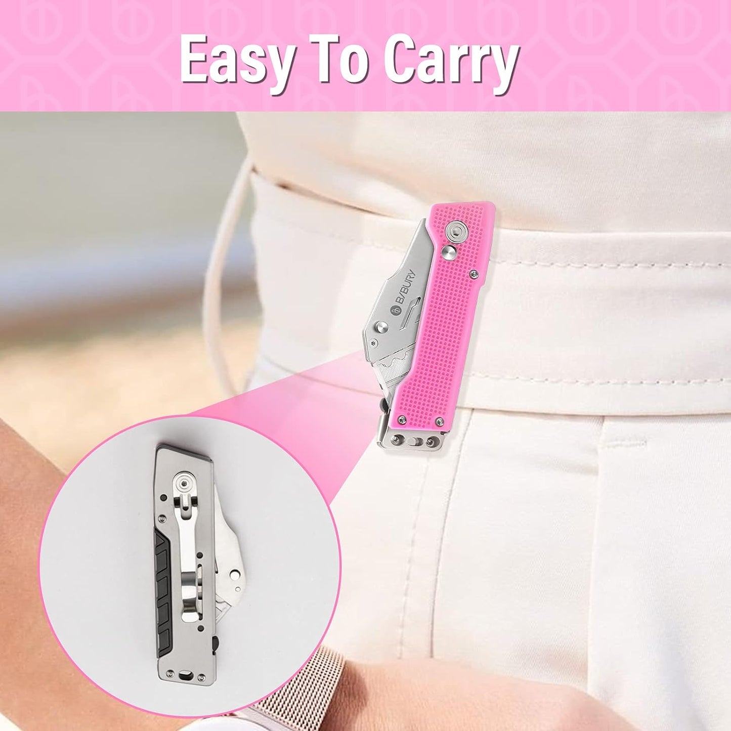BIBURY Pink Utility Knife