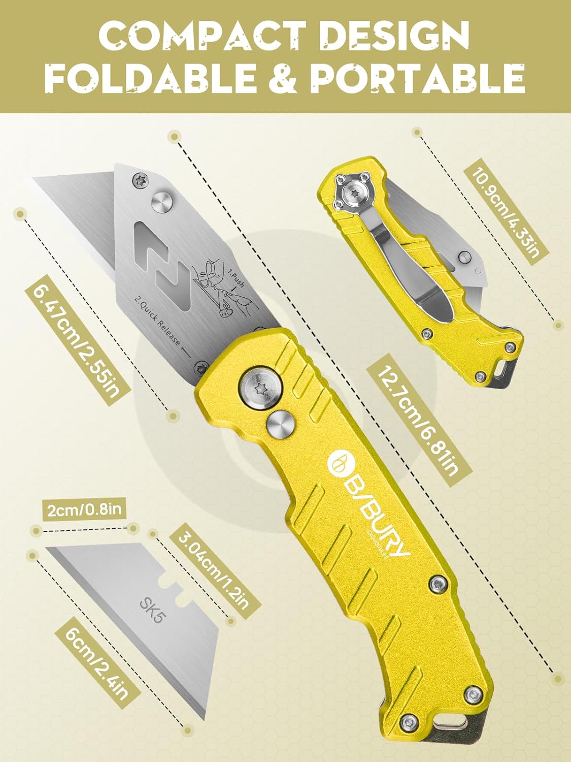 BIBURY Upgraded Version Box Cutter