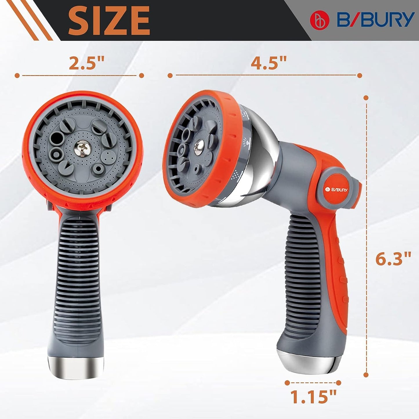 BIBURY Hand Sprayer with 10 Spray Patterns