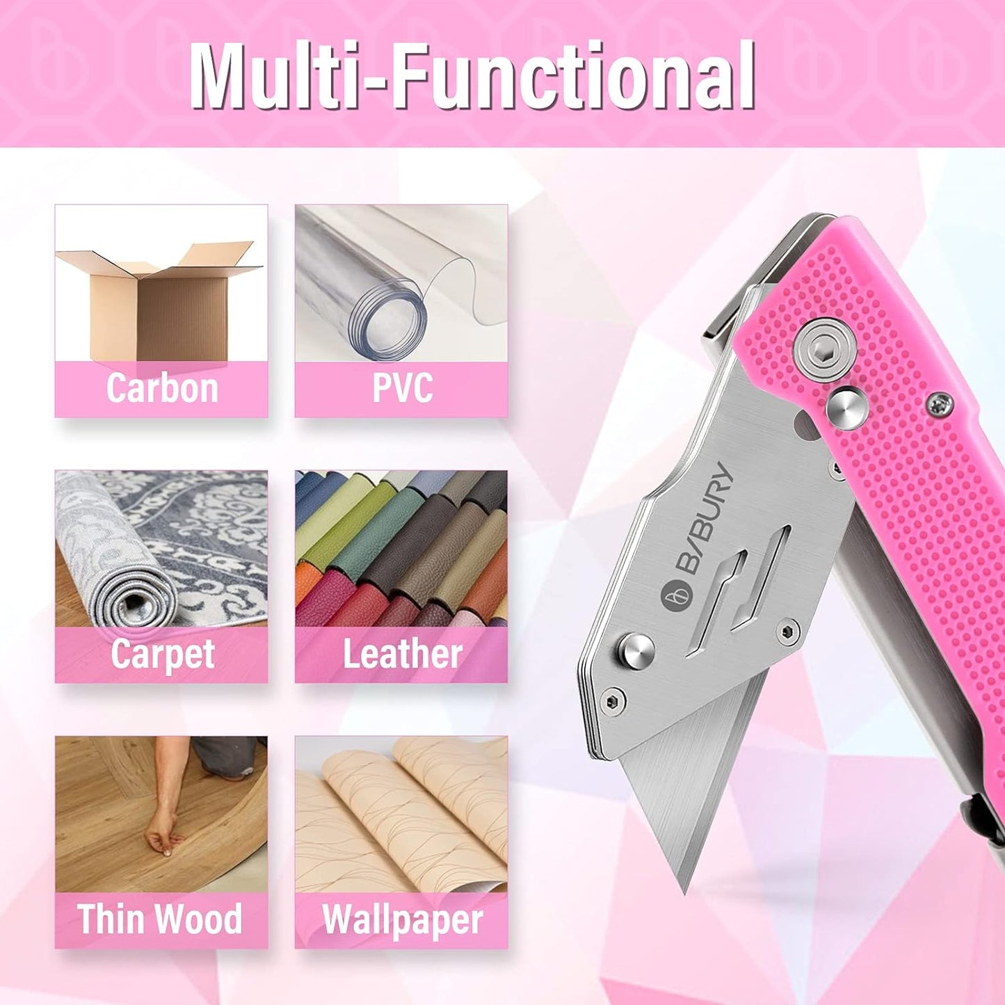 BIBURY Pink Utility Knife