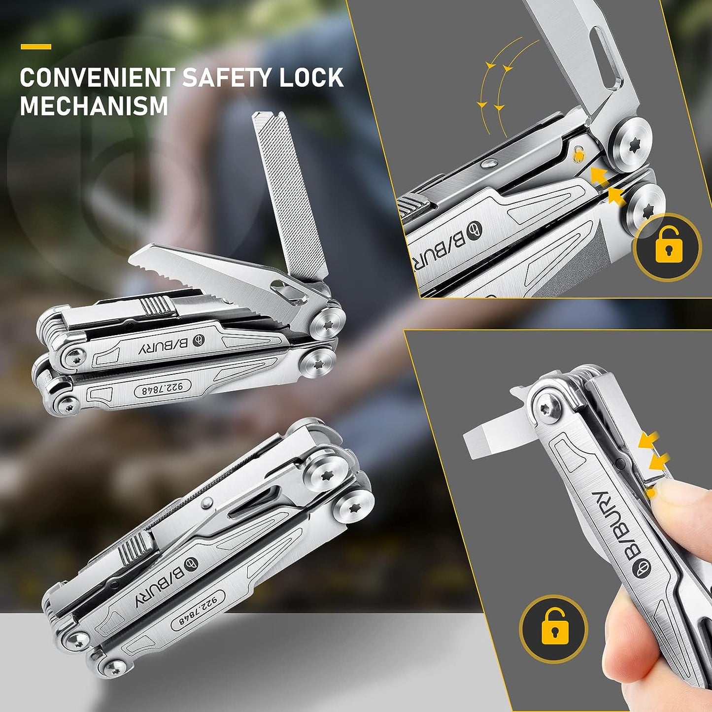 BIBURY 19-in-1 Stainless Steel Multi Tool