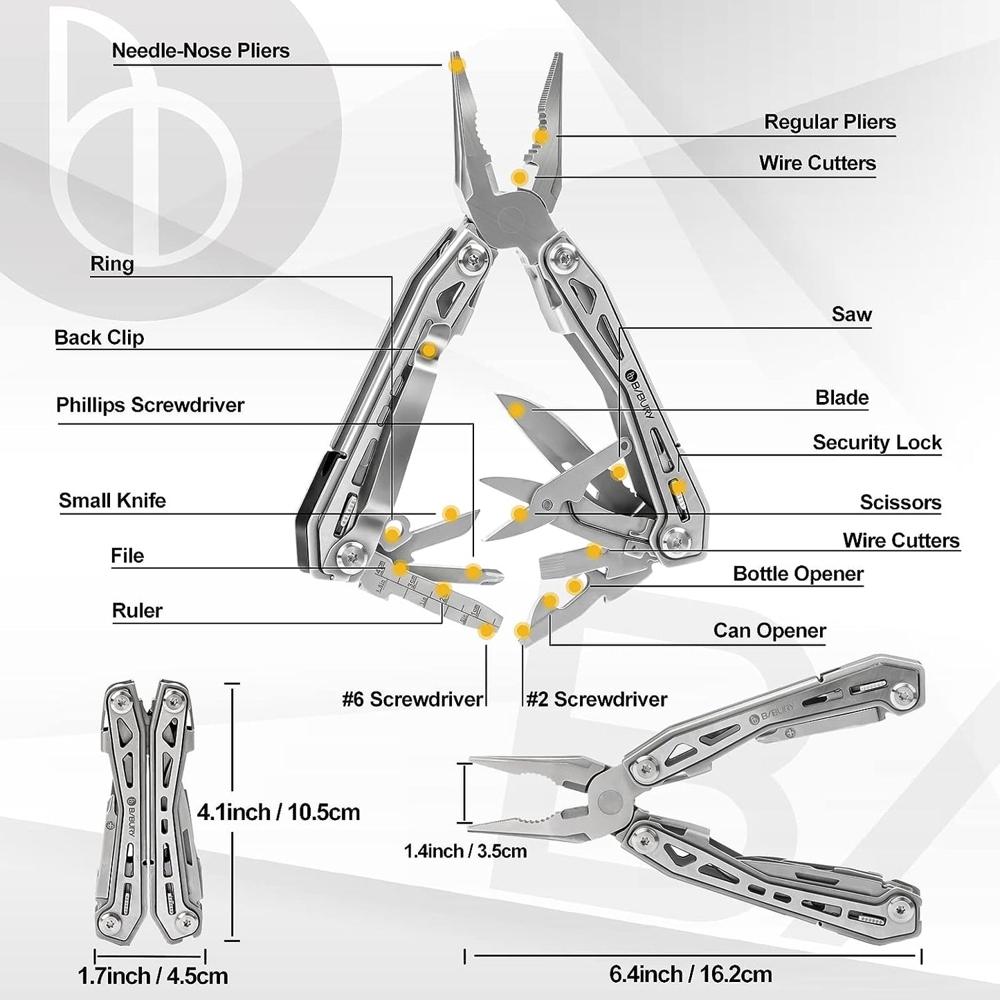 BIBURY 17 in 1 Multitools