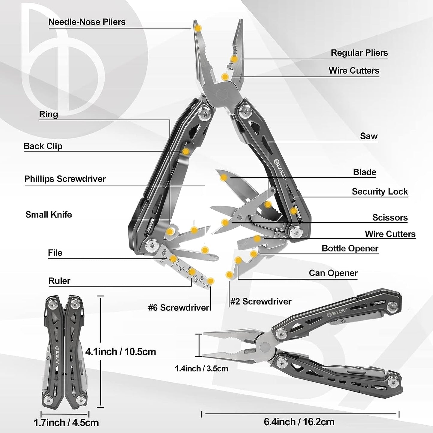 BIBURY 17 in 1 Multitools