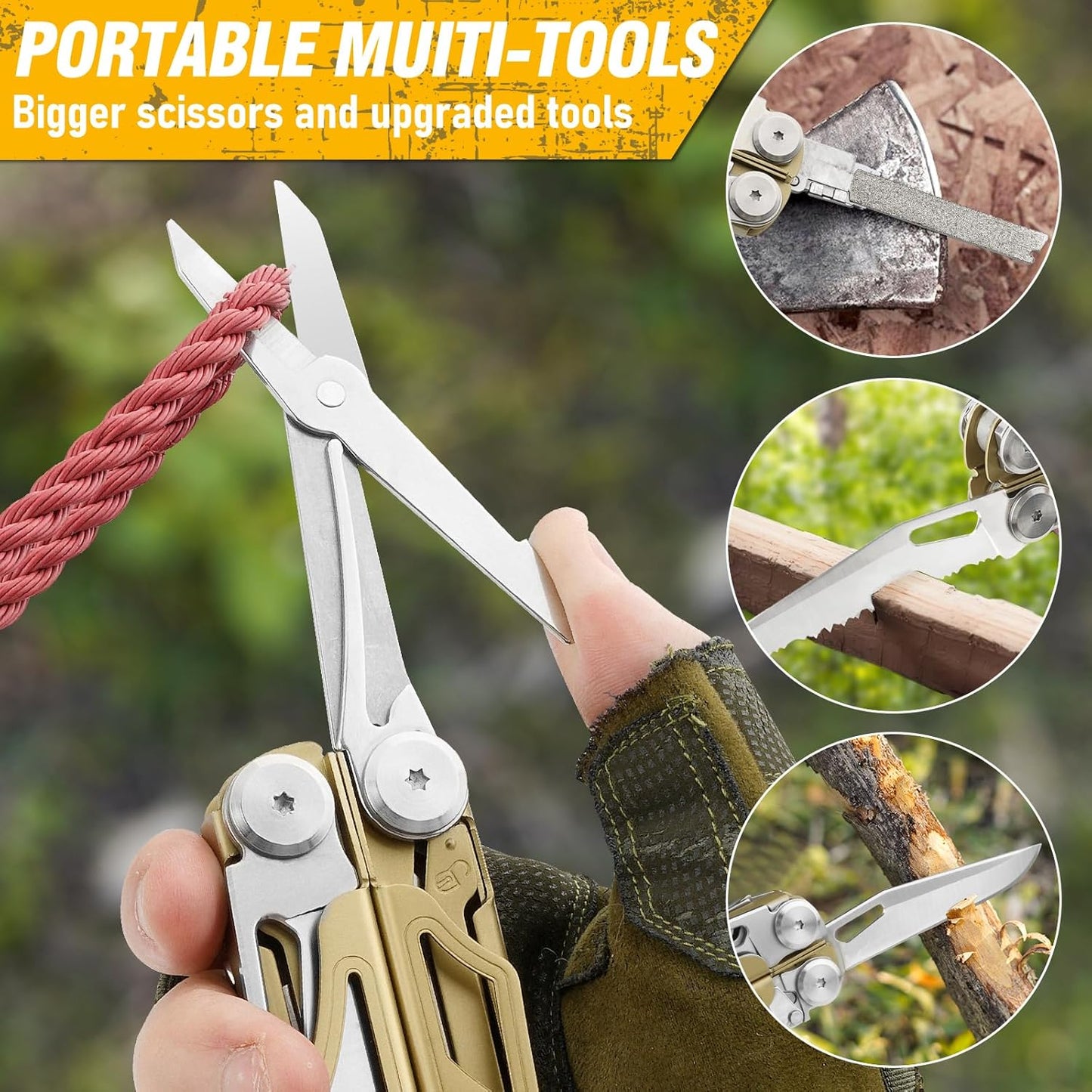 BIBURY 2045 Stainless Steel Multi Tool Golden