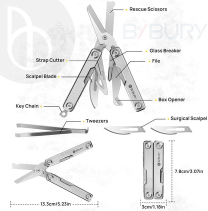 BIBURY Keychain Mini Multitool BI2052A