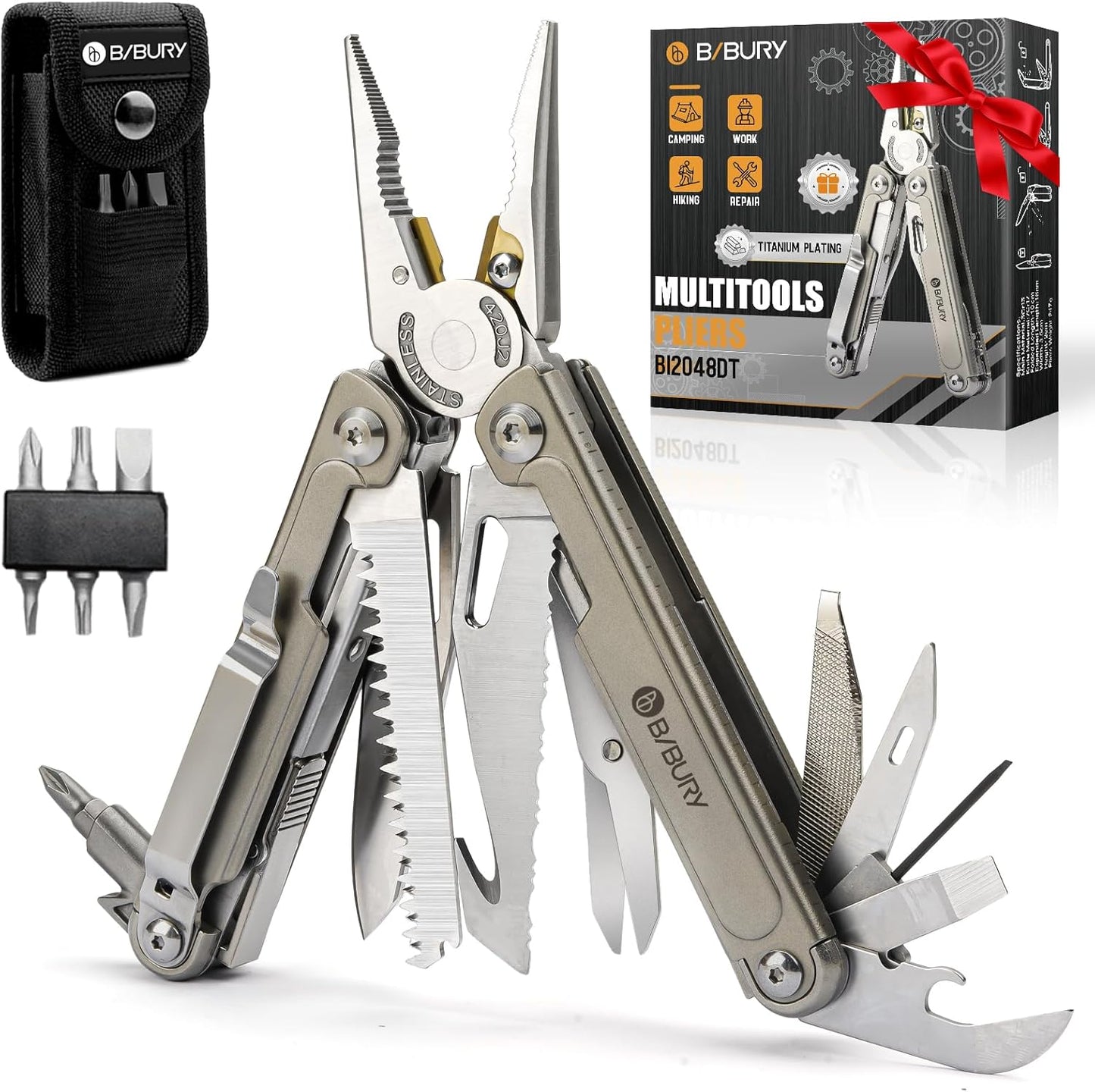 BIBURY Multitool 24 in 1 Titanium- 2048DT