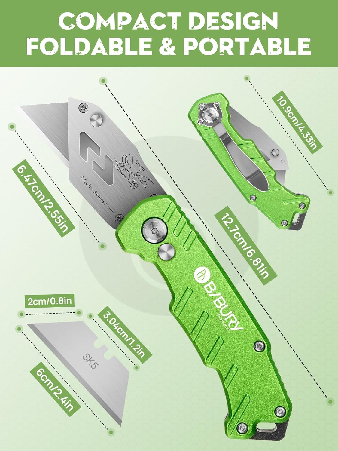 BIBURY Upgraded Version Box Cutter