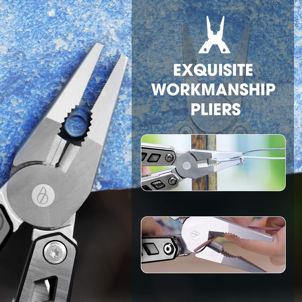 BIBURY 21-in-1 Multi-Purpose Pocket Knife Pliers Kit
