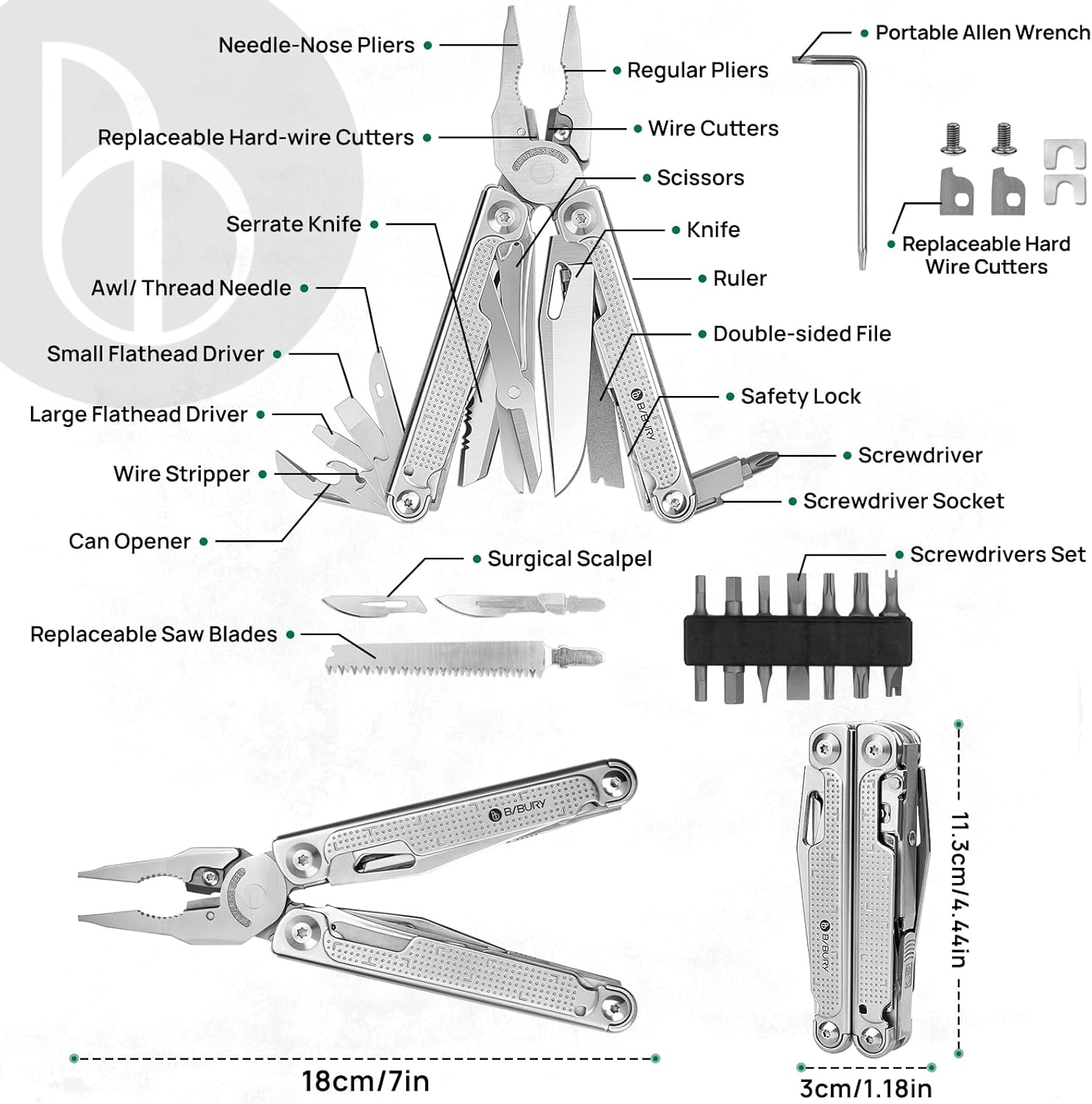 BIBURY Multitools Pliers Pro BI2049