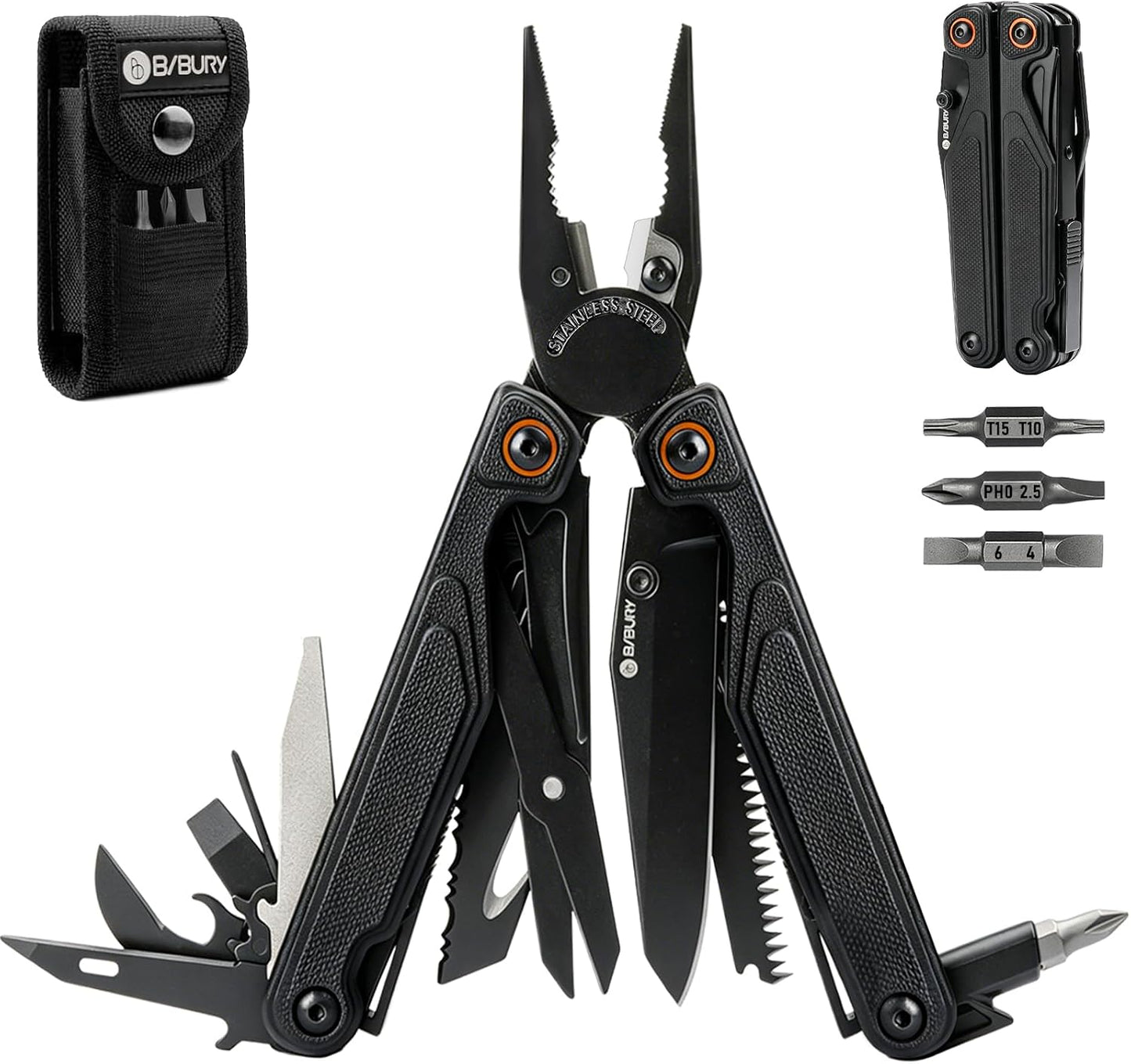 BIBURY Lightweight G10 Handle Multitool Pliers -BI2048G