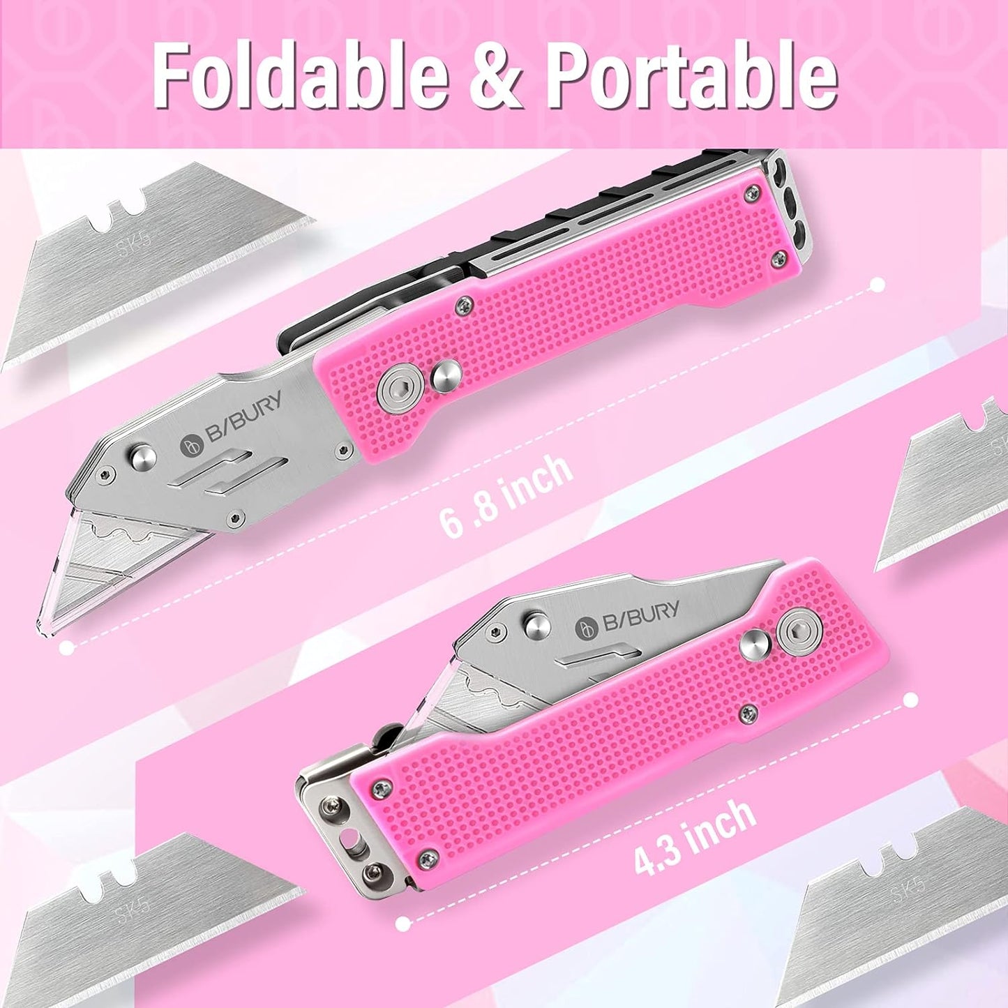 BIBURY Pink Utility Knife