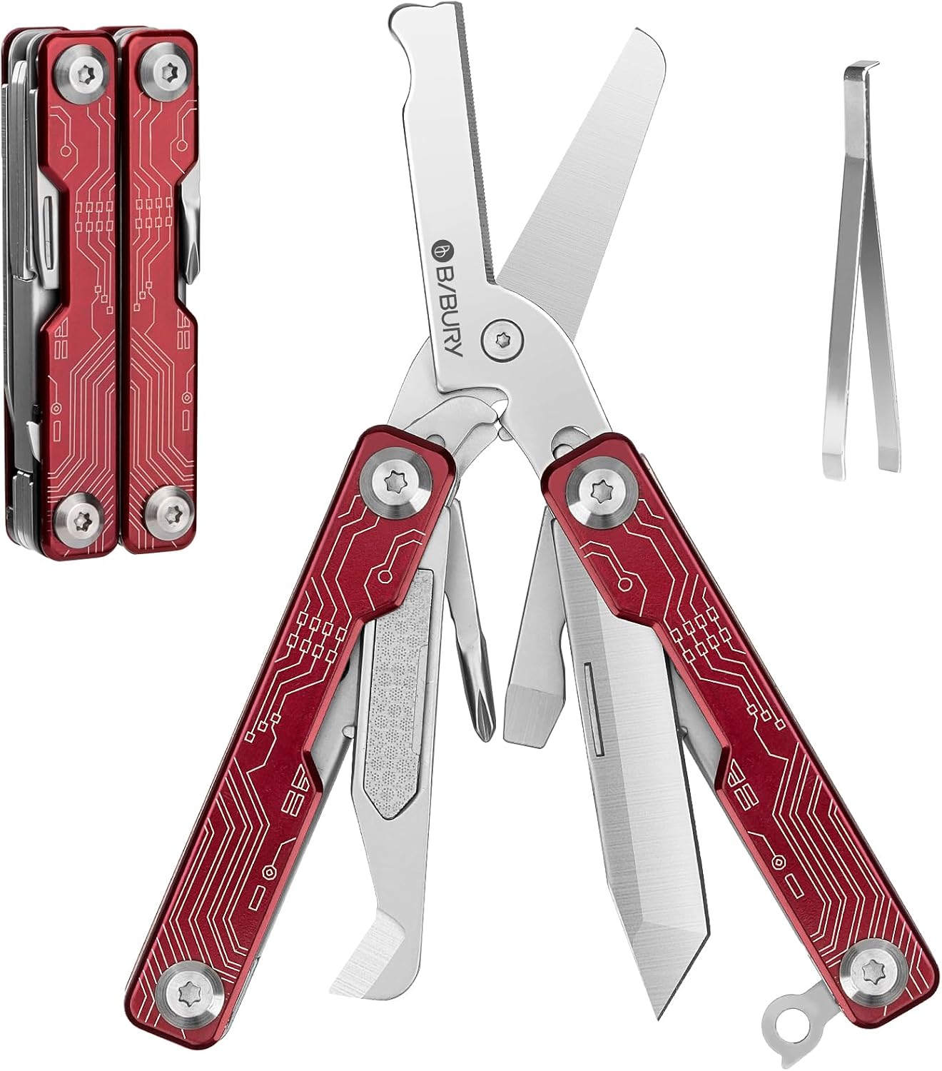 BIBURY BI2062B Mini Keychain Multitool Scissors