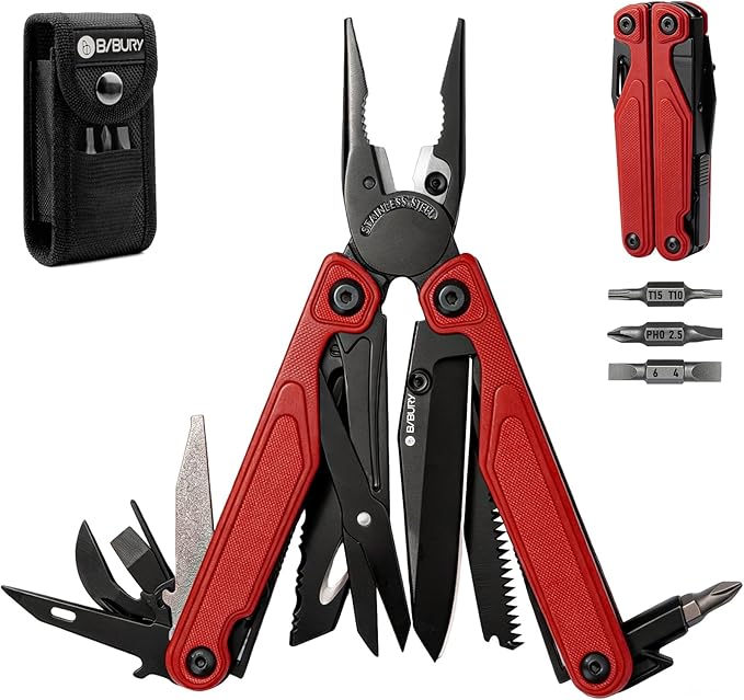 BIBURY Lightweight G10 Handle Multitool Pliers -BI2048R