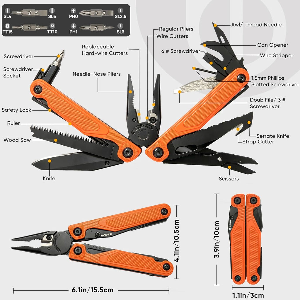 BIBURY Lightweight G10 Handle Multitool Pliers -BI2048R