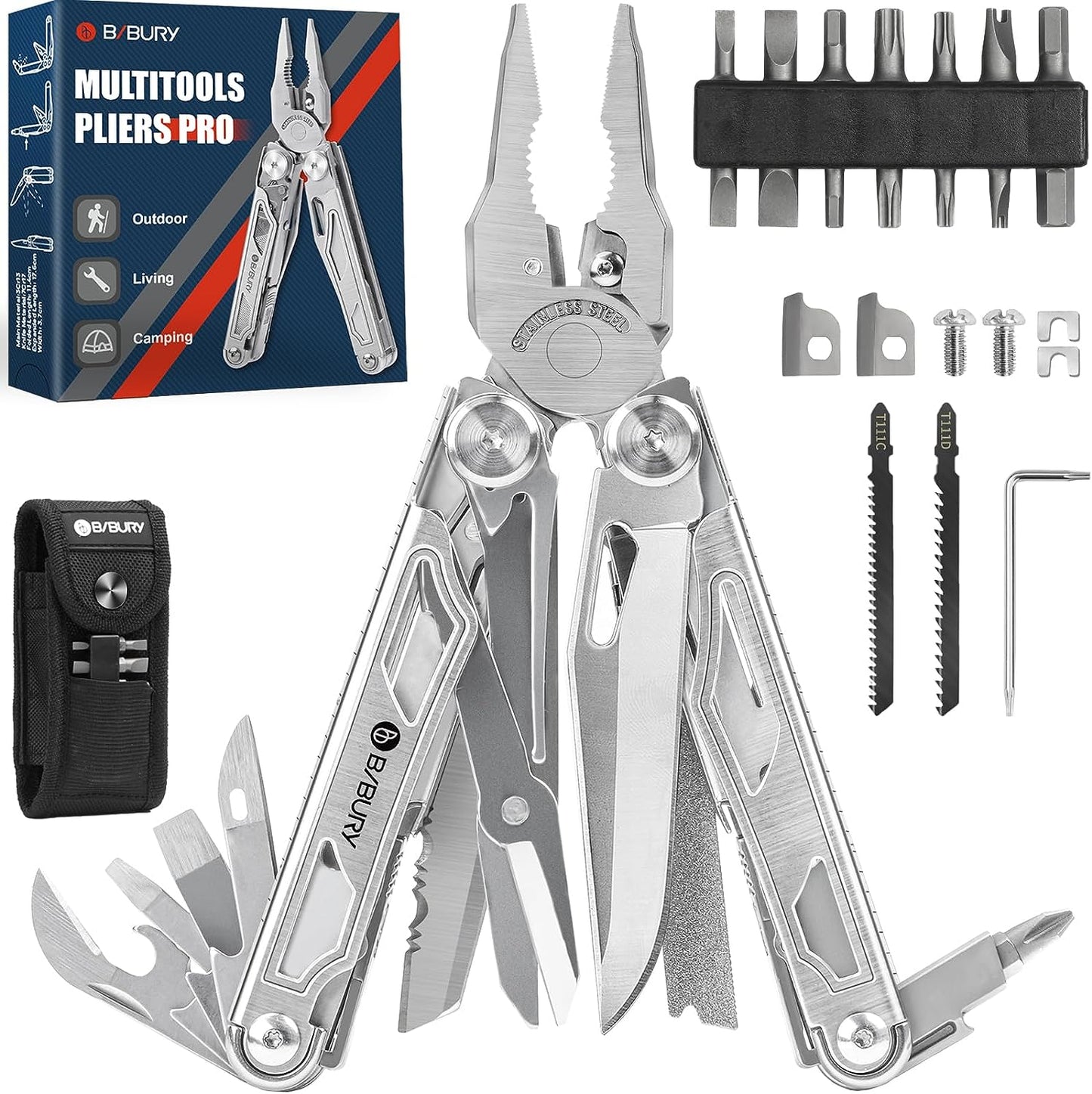 BIBURY 19 IN 1 Pro Multitool Pliers