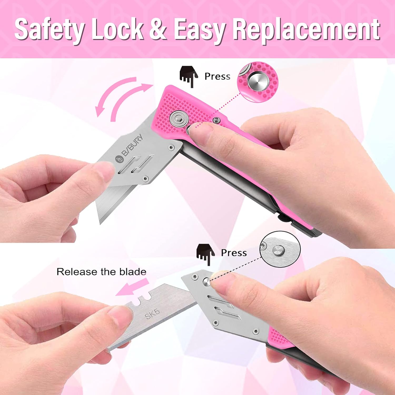 BIBURY Pink Utility Knife