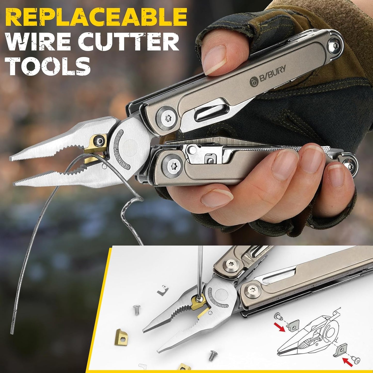 BIBURY Titanium Alloy Multitool BI2049TI