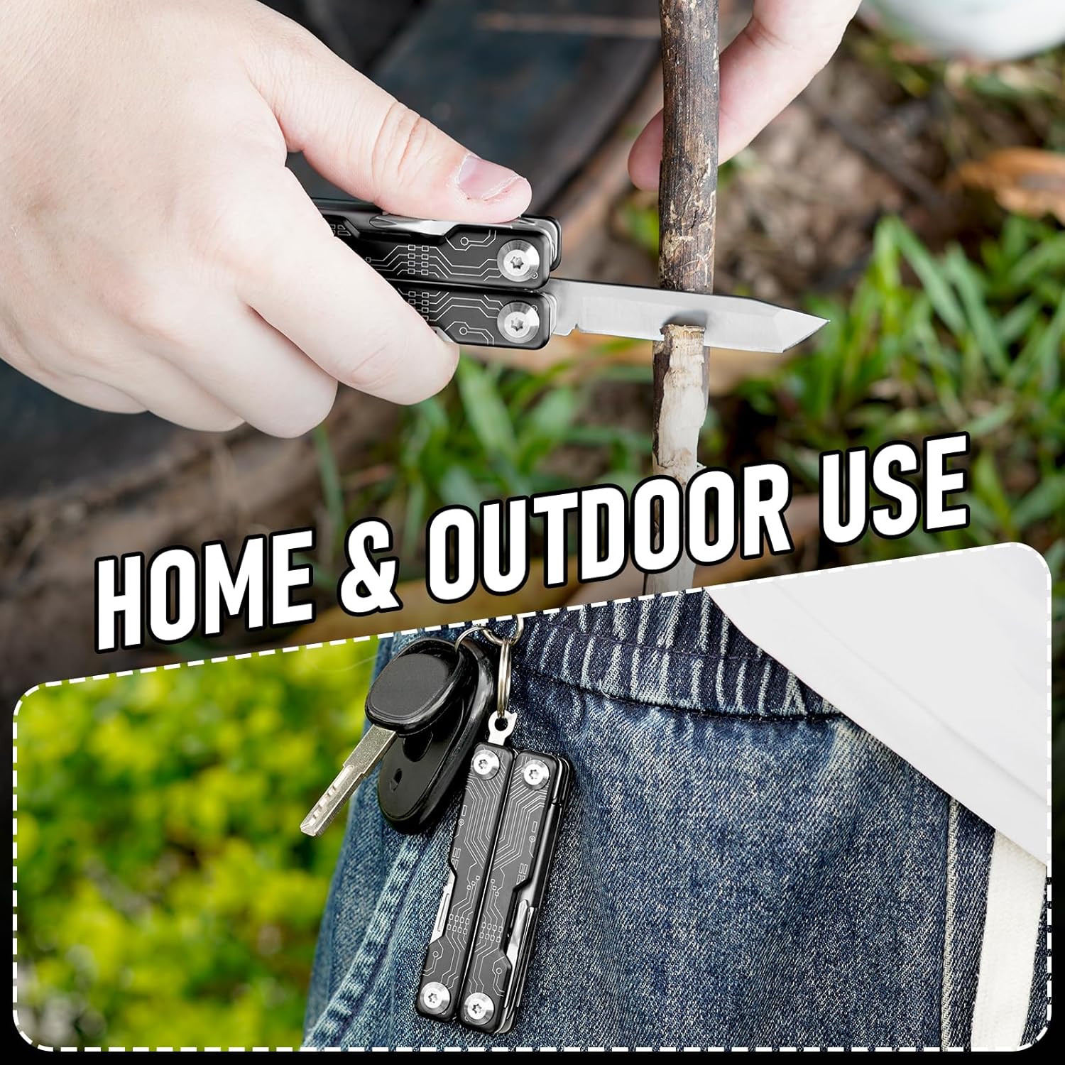 BIBURY BI2062B Mini Keychain Multitool Scissors