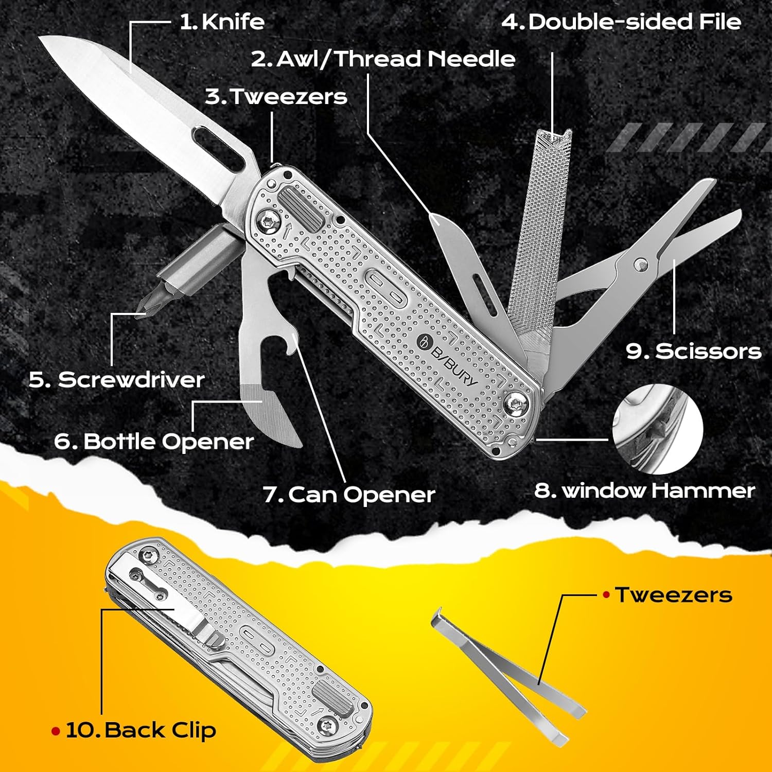BIBURY Multitool Pocket Knife BI2056