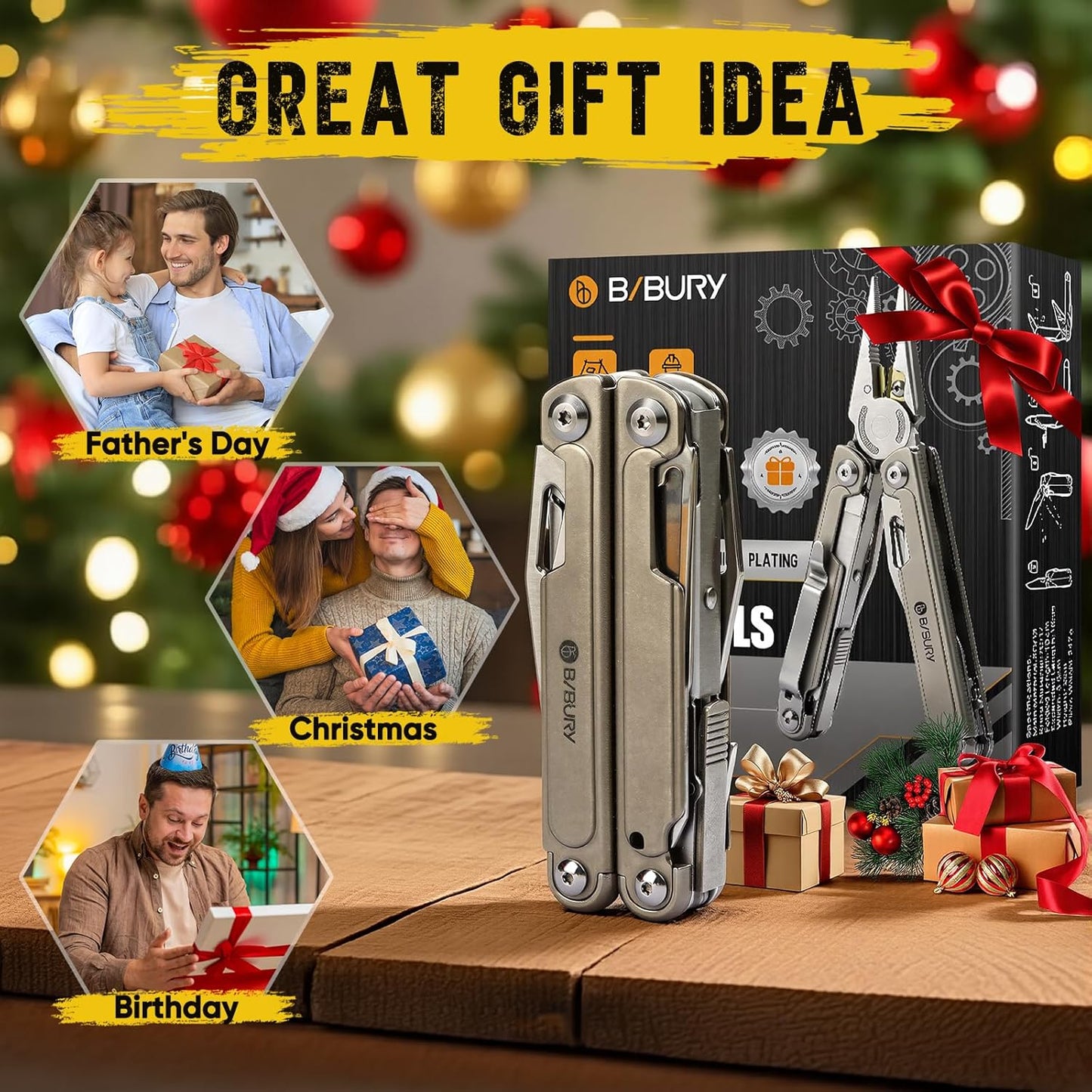 BIBURY Multitool 24 in 1 Titanium- 2048DT