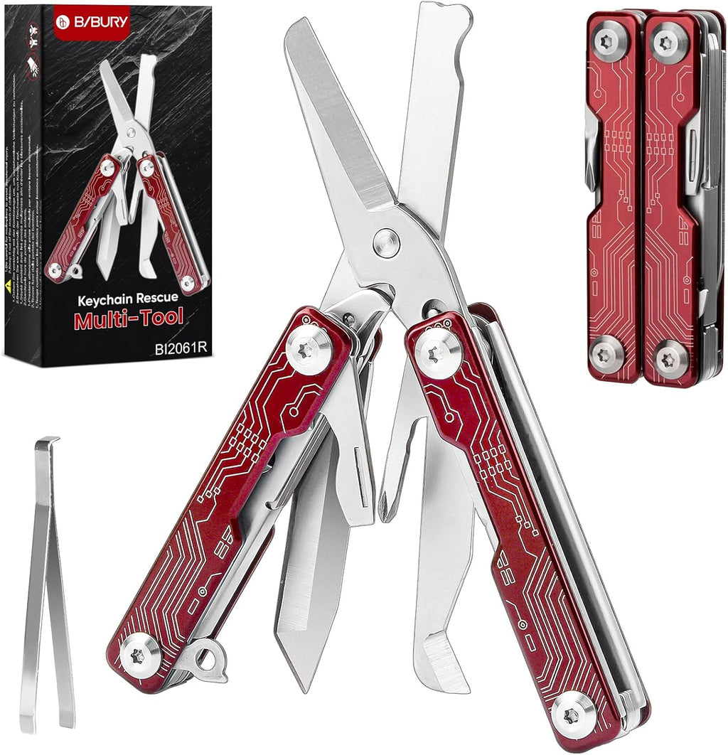 BIBURY BI2062B Mini Keychain Multitool Scissors