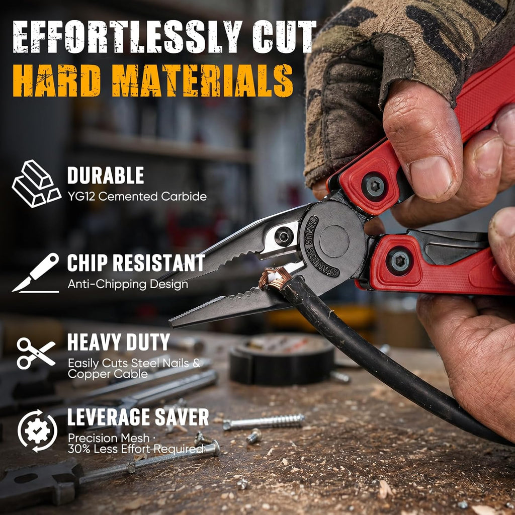 BIBURY Lightweight G10 Handle Multitool Pliers -BI2048R