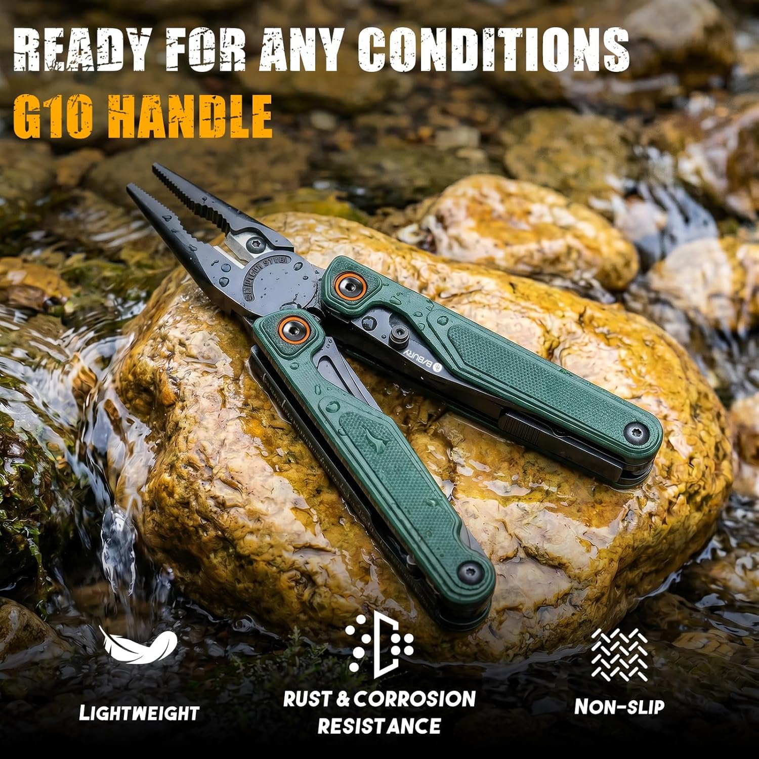 BIBURY Lightweight G10 Handle Multitool Pliers -BI2048R