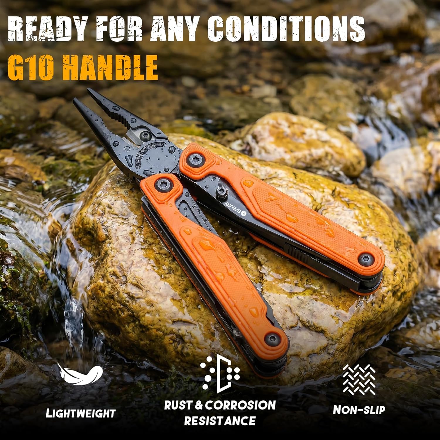 BIBURY Lightweight G10 Handle Multitool Pliers -BI2048R