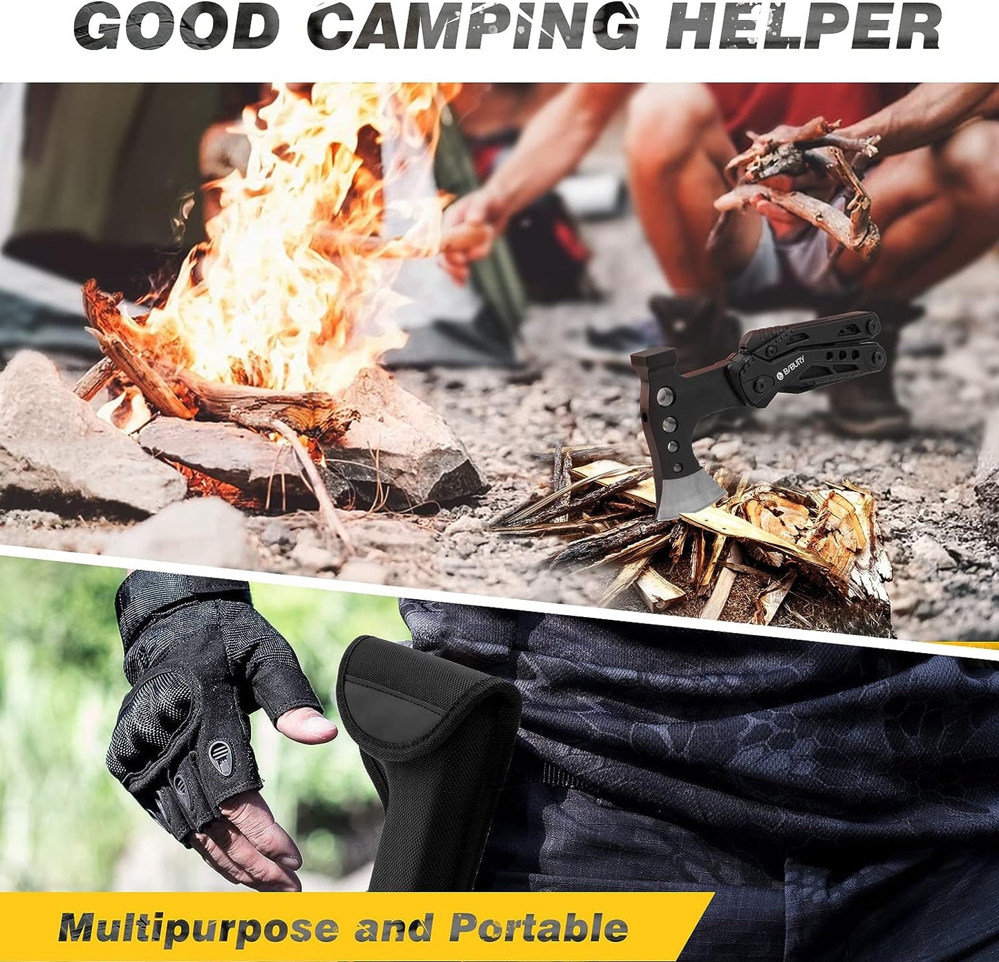 BIBURY 12 in 1 Hammer Multitool Camping Tool
