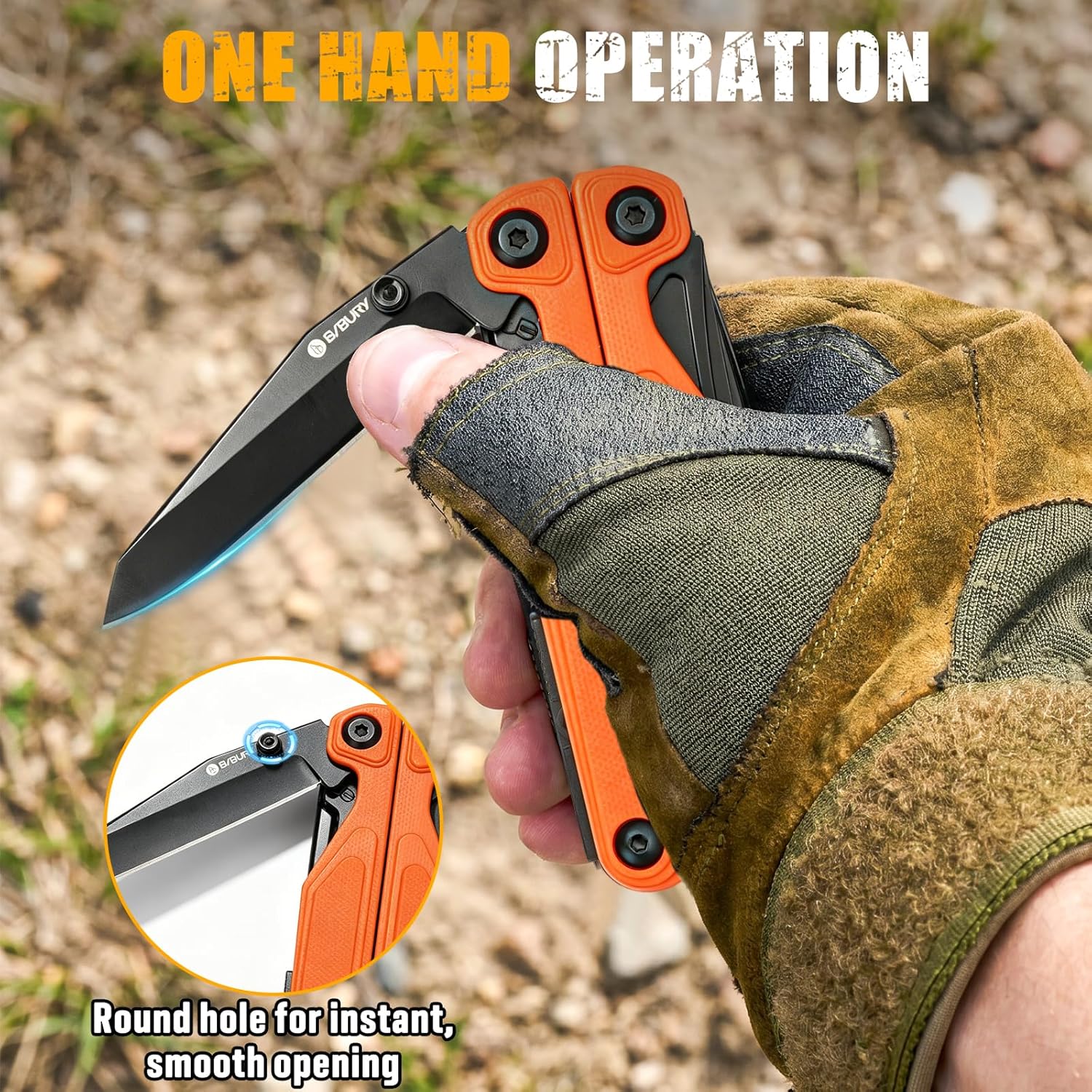 BIBURY Lightweight G10 Handle Multitool Pliers -BI2048R