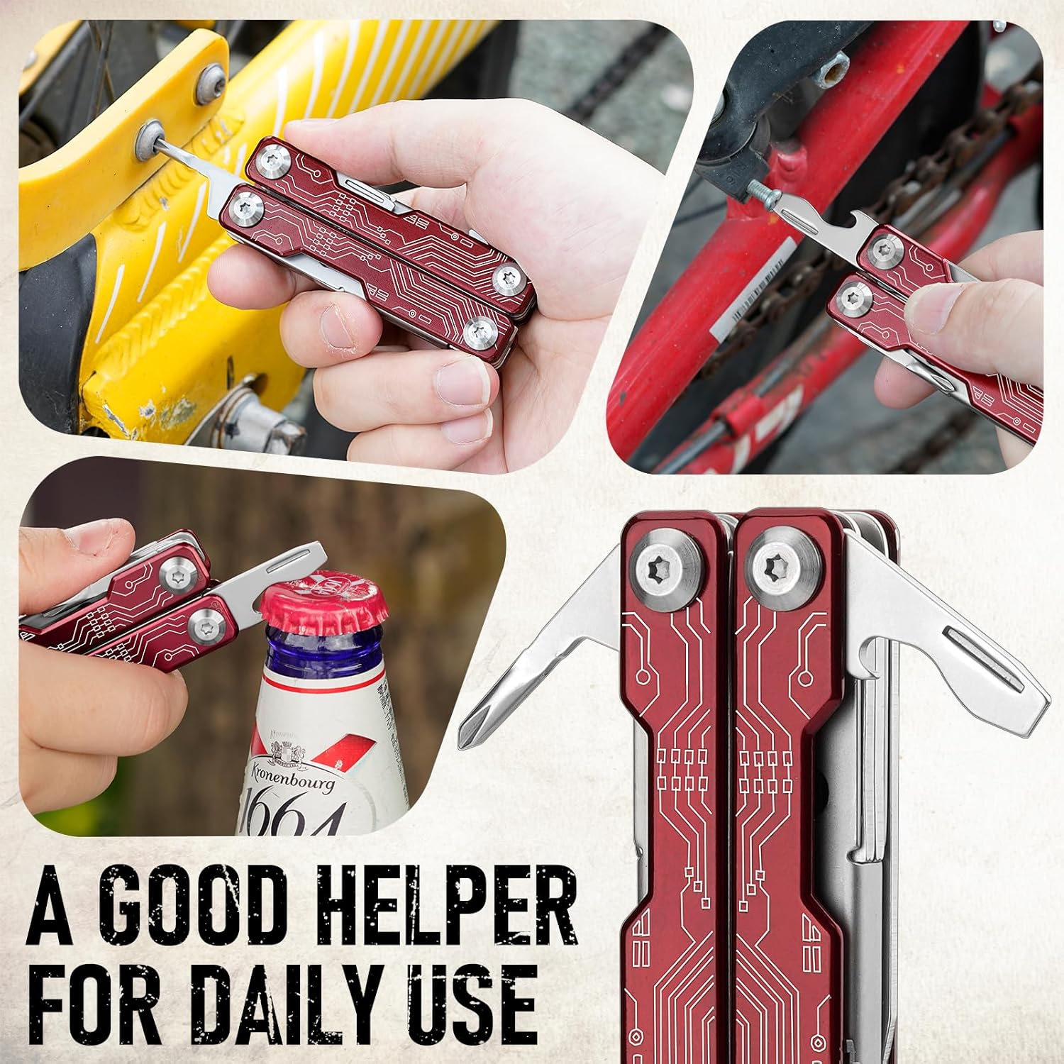 BIBURY BI2062B Mini Keychain Multitool Scissors
