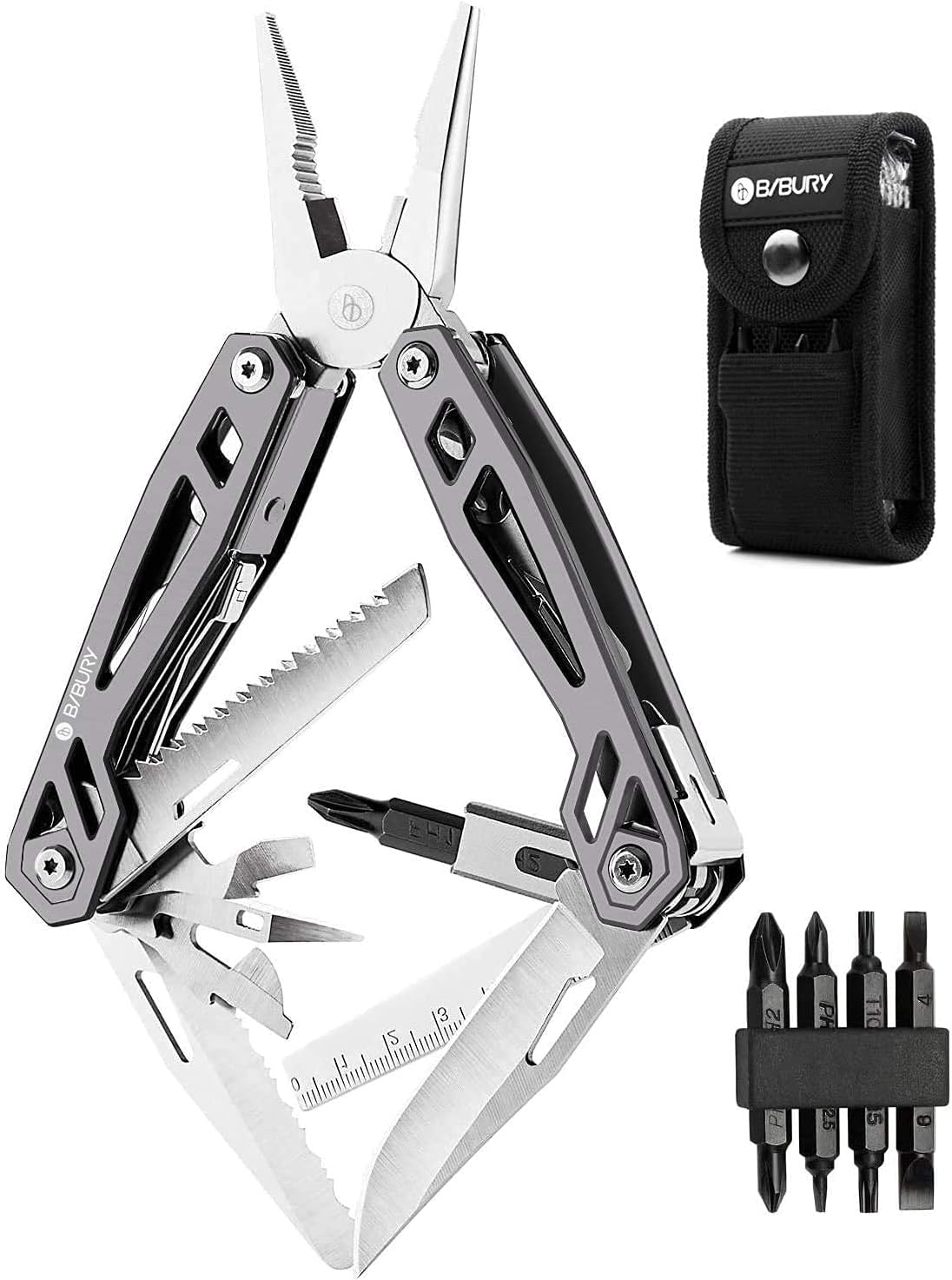 BIBURY 21-in-1 Multi-Purpose Pocket Knife Pliers Kit