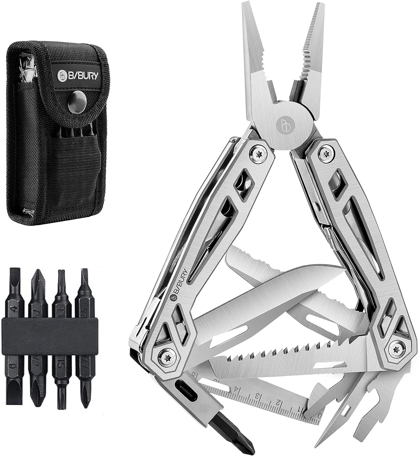 BIBURY 21-in-1 Multi-Purpose Pocket Knife Pliers Kit